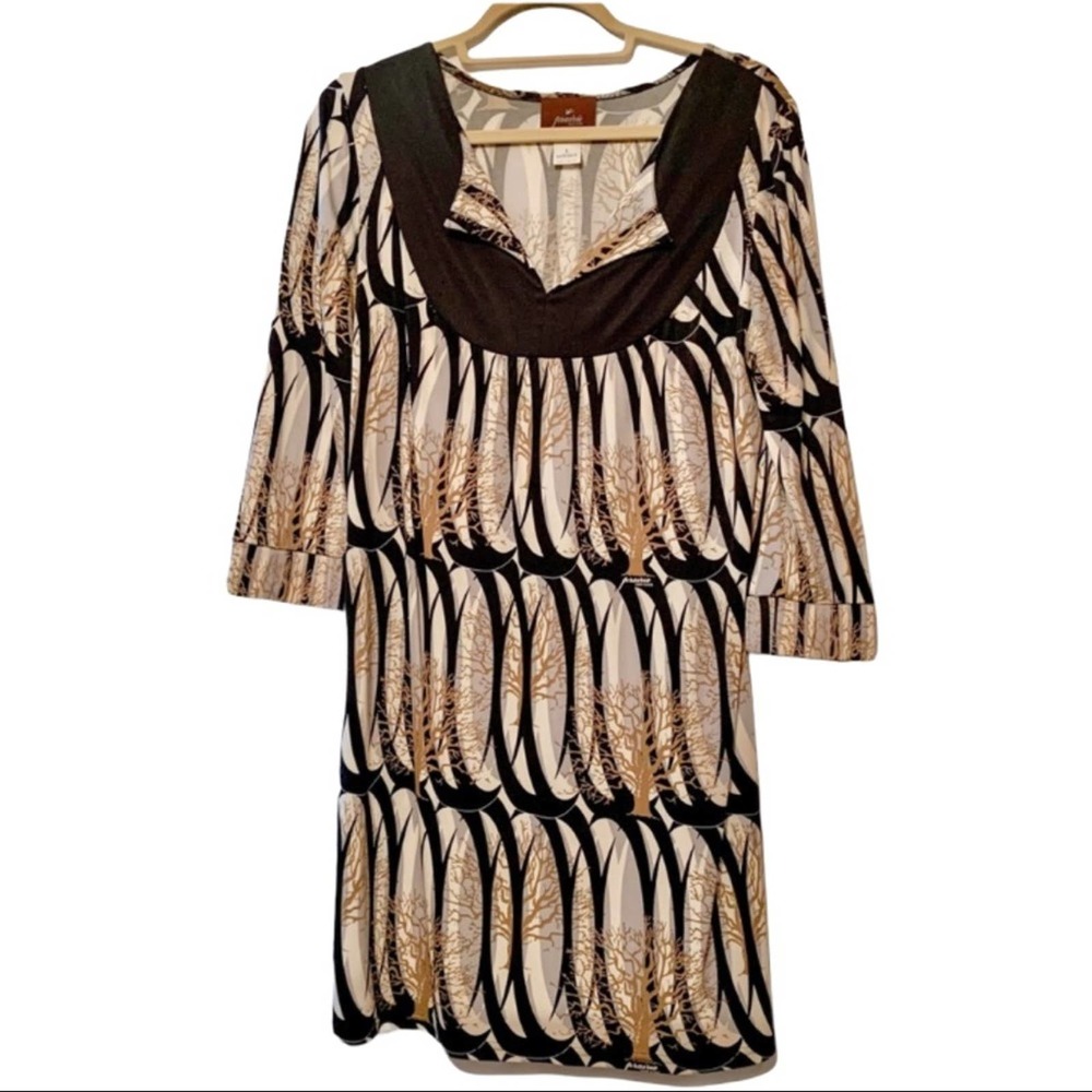 Prairie New York Silk Shift Dress ¾ Banded Sleeve